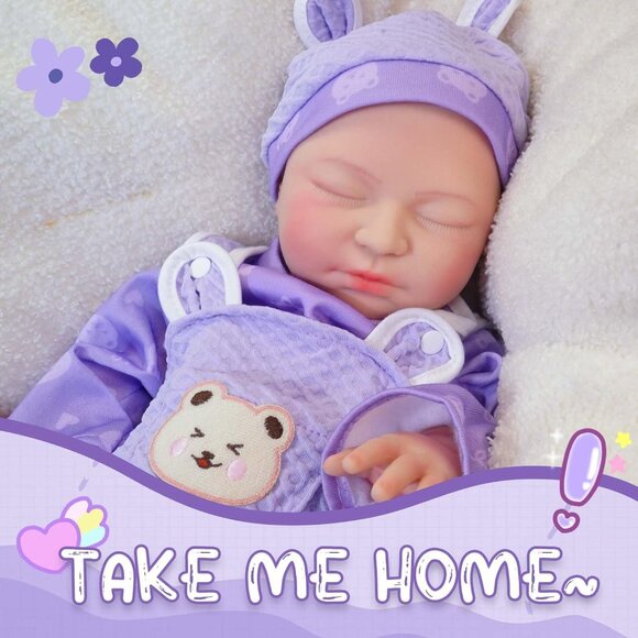 20in Full Silicone Reborn Angela-white Baby Girl Dolls Lifelike 8.61LB Weight - Picture 6 of 6